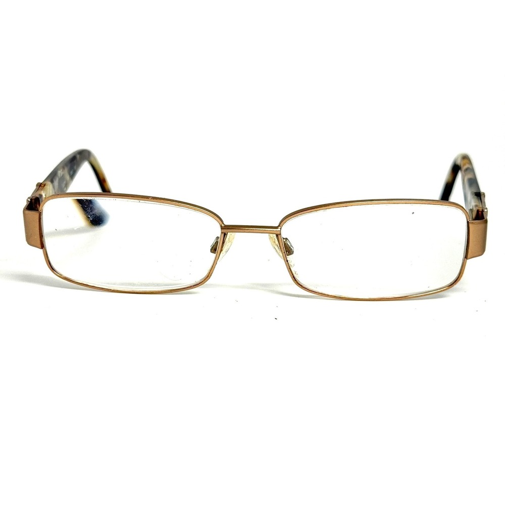 Parke PK3010 Gold Tortoise Shell Rectangular Eyeglass Frames 53-16-135